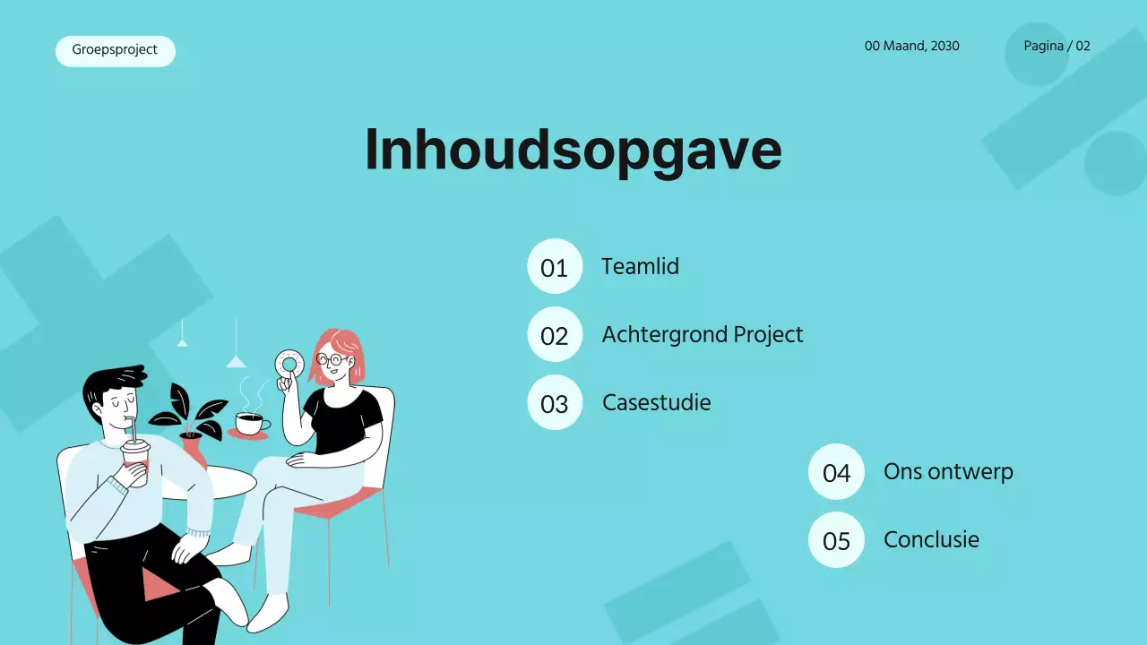 Blauw Roze Wit Eenvoudig Modern Groepsproject Wiskunde Studiemateriaal