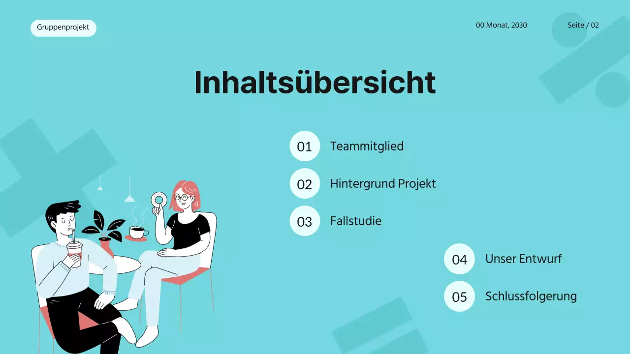 Blau Rosa Weiß Einfaches Modernes Gruppenprojekt Mathematik Studienmaterial