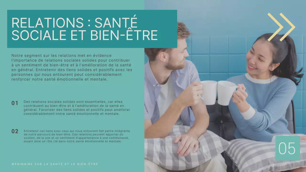Matériel de conférence pour le webinaire sur la santé et le bien-être modernes bleu et jaune