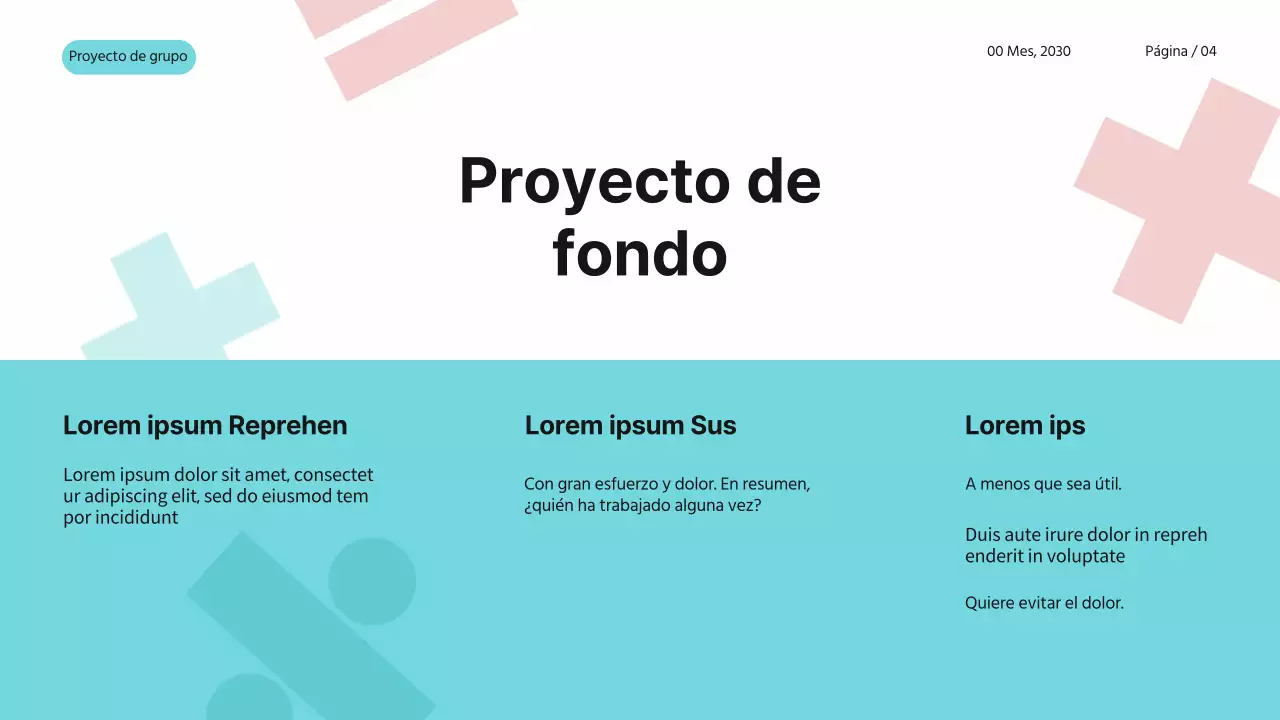 Azul Rosa Blanco Simple Moderno Proyecto de Grupo Matemáticas Materiales de Estudio