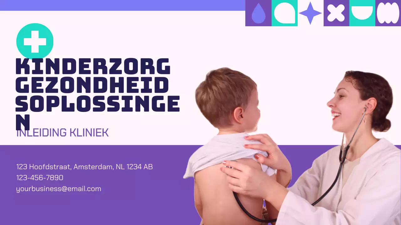 Purple And Green Modern Healthcare Solutions Bedrijf Introductie