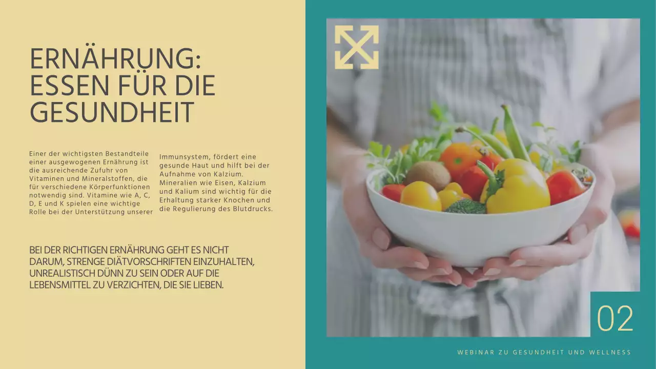 Blau und Gelb Moderne Gesundheit und Wellness Webinar Vortragsmaterial