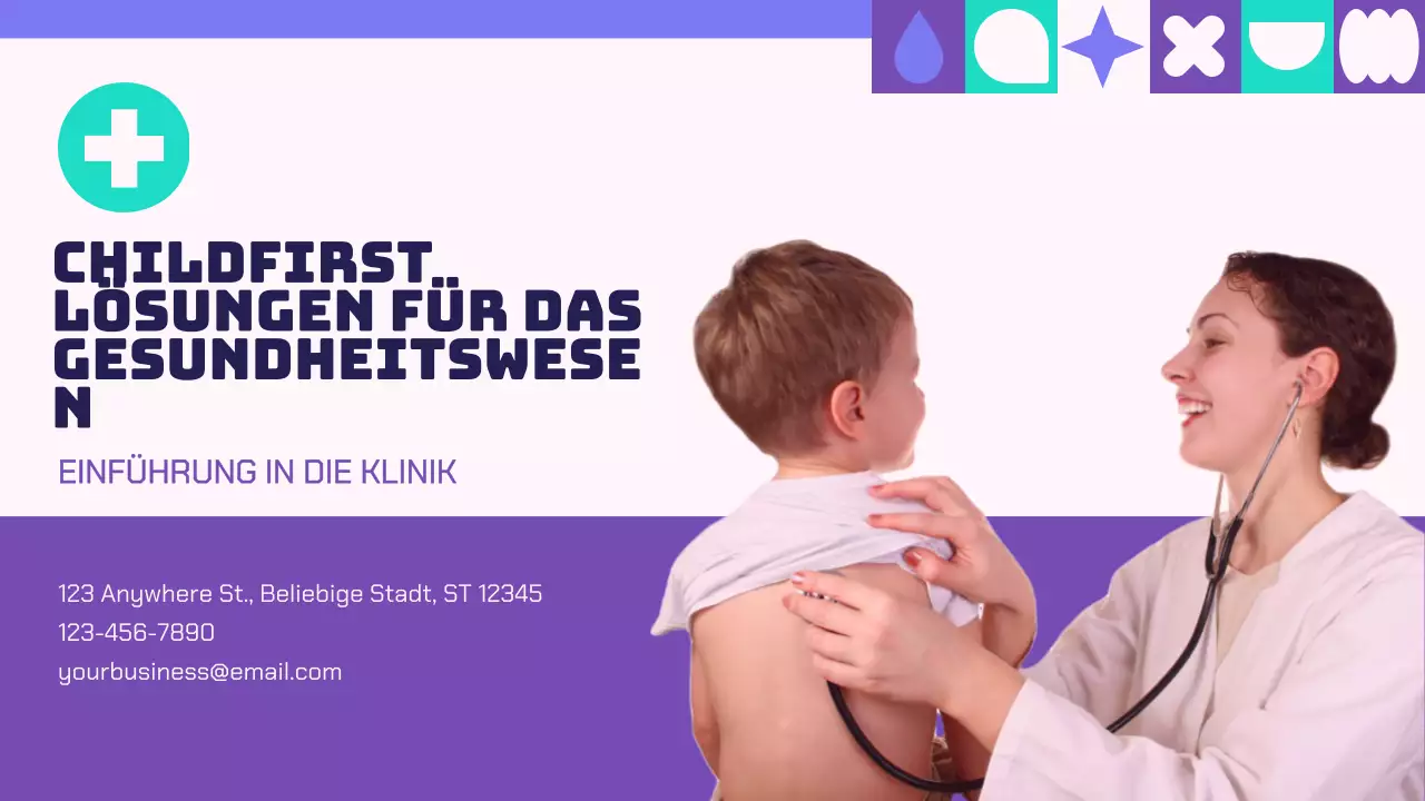 Purple And Green Modern Healthcare Solutions Unternehmensvorstellung