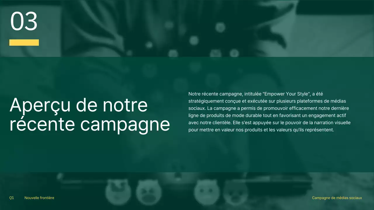 Campagne de médias sociaux moderne orange et jaune