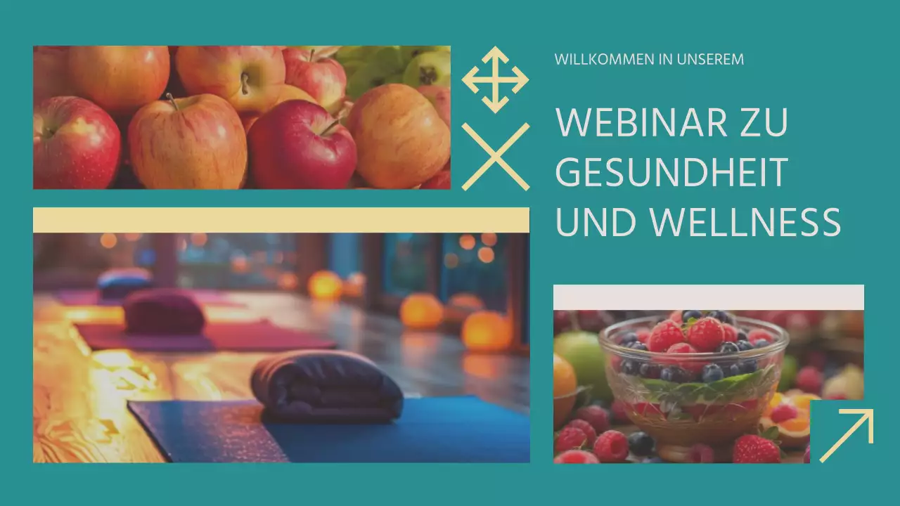 Blau und Gelb Moderne Gesundheit und Wellness Webinar Vortragsmaterial