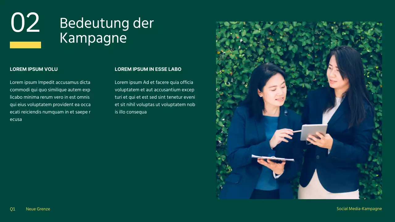 Moderne Social-Media-Kampagne in Orange und Gelb