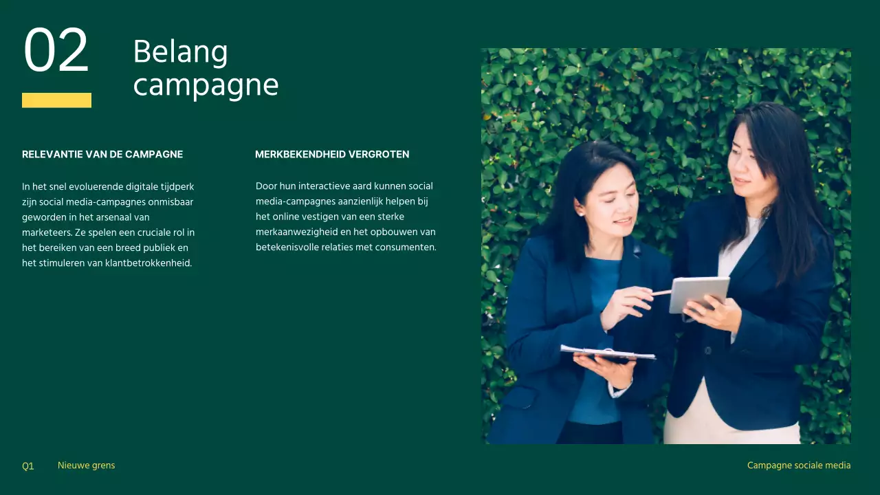 Oranje en geel, moderne sociale mediacampagne