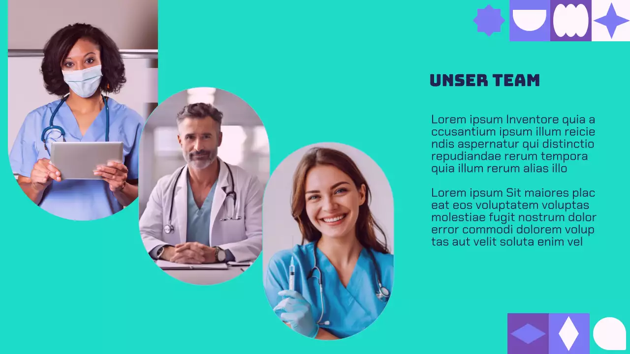 Purple And Green Modern Healthcare Solutions Unternehmensvorstellung