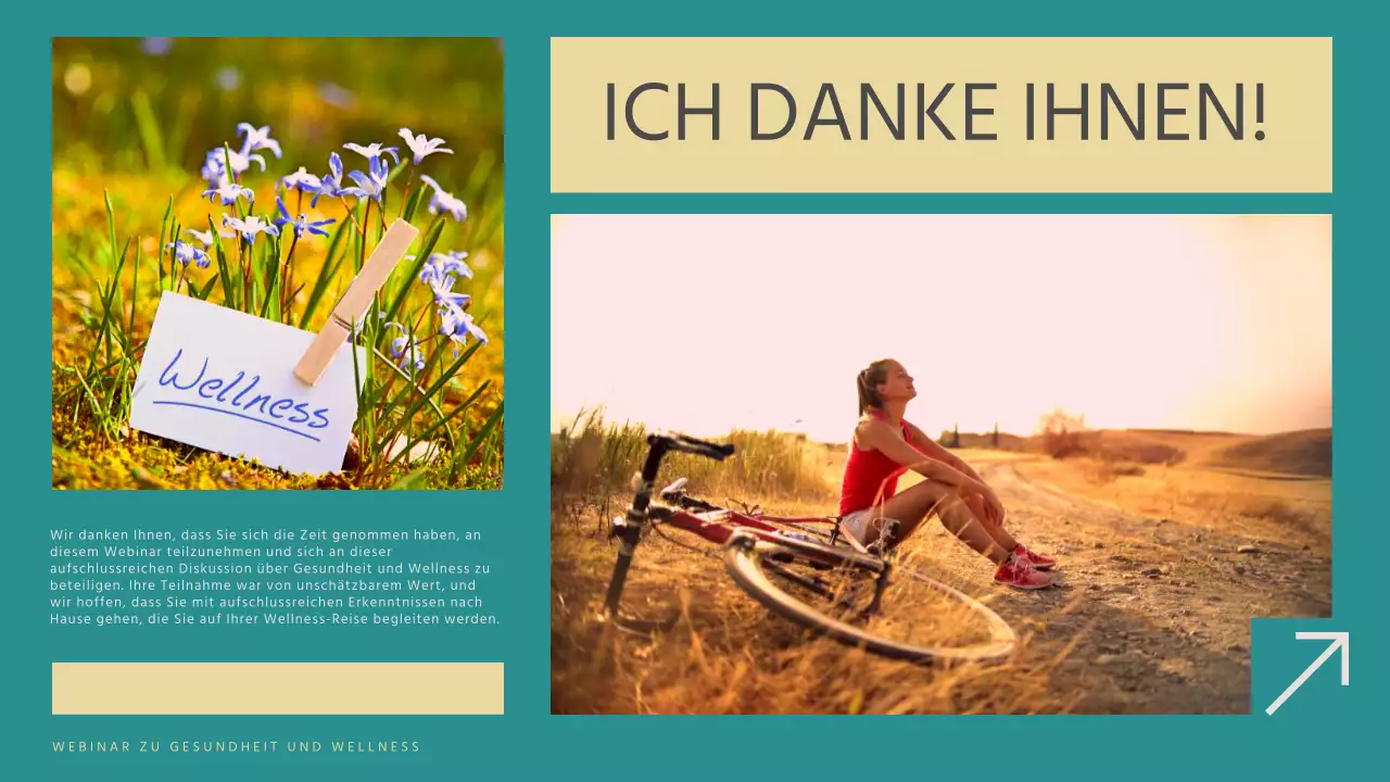 Blau und Gelb Moderne Gesundheit und Wellness Webinar Vortragsmaterial