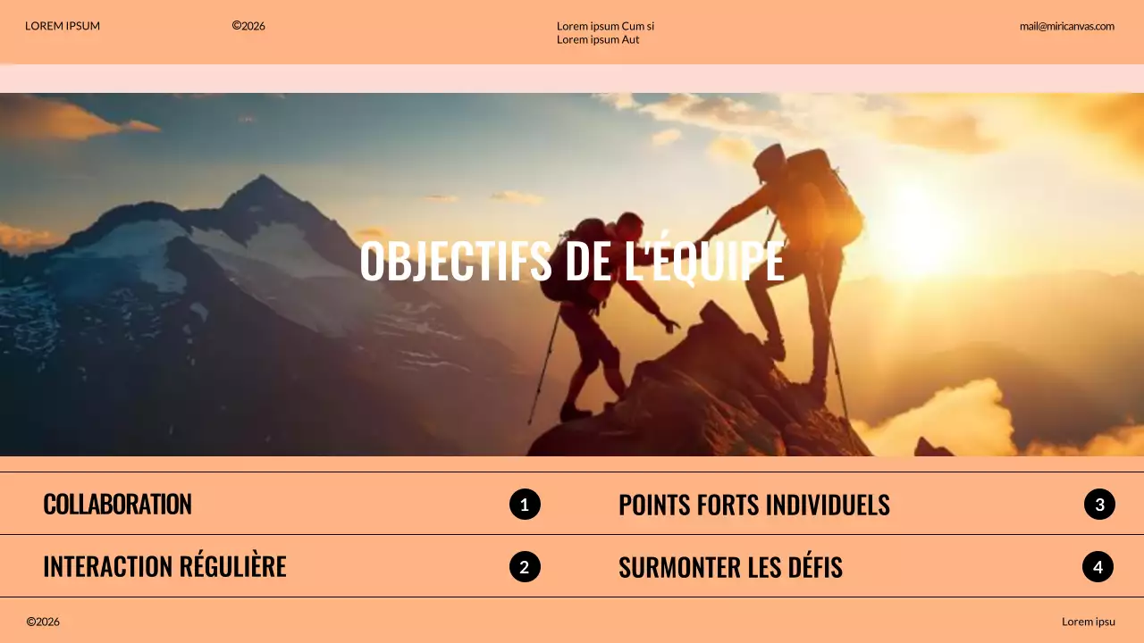 Proposition de team building moderne ivoire et orange