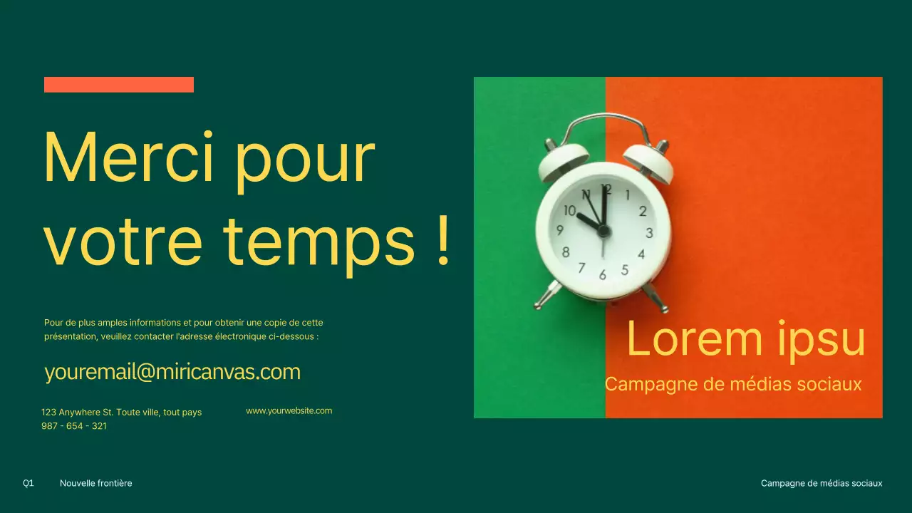 Campagne de médias sociaux moderne orange et jaune