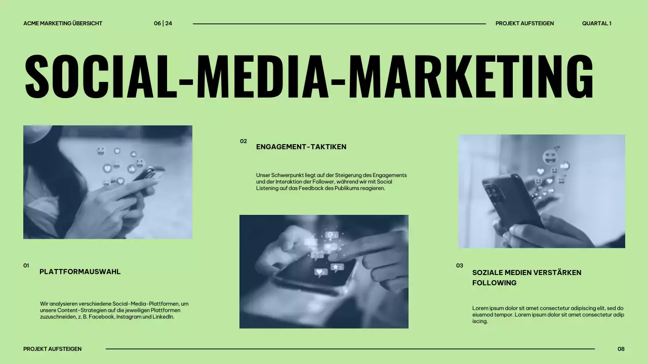 Orange und Limette Moderne digitale Marketingstrategie