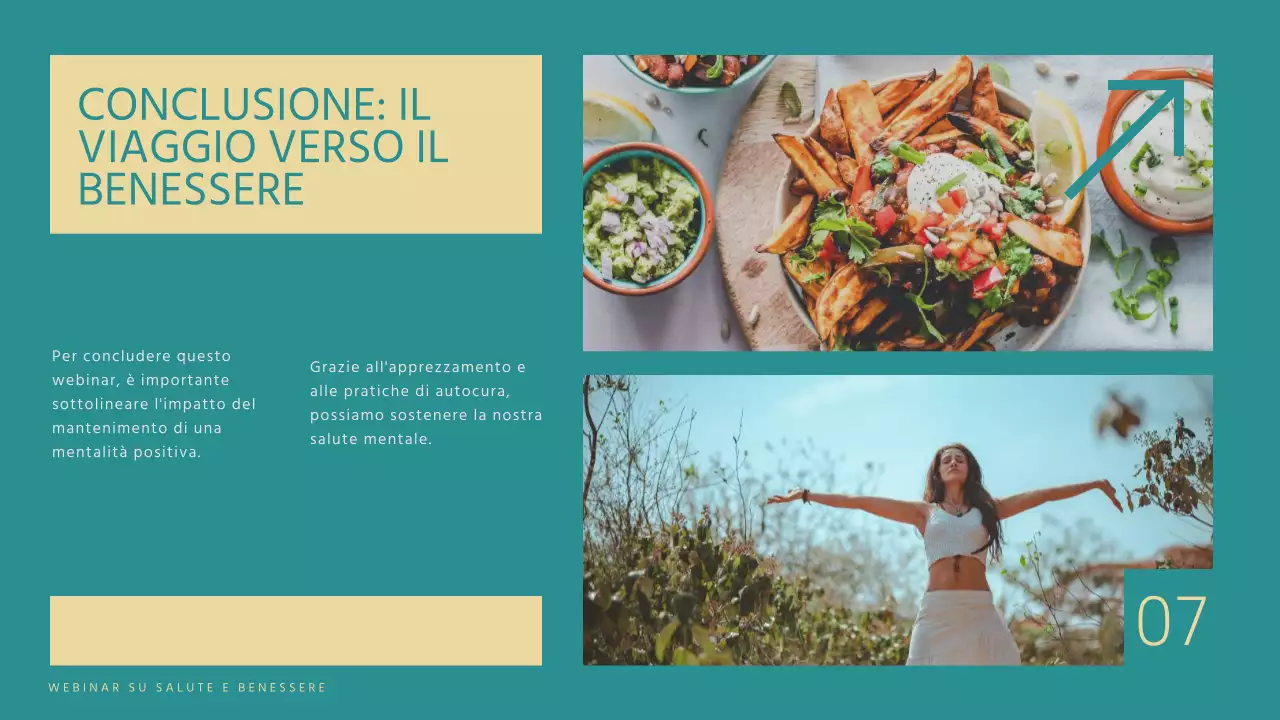 Blu e giallo Materiale didattico per webinar sulla salute e il benessere moderni