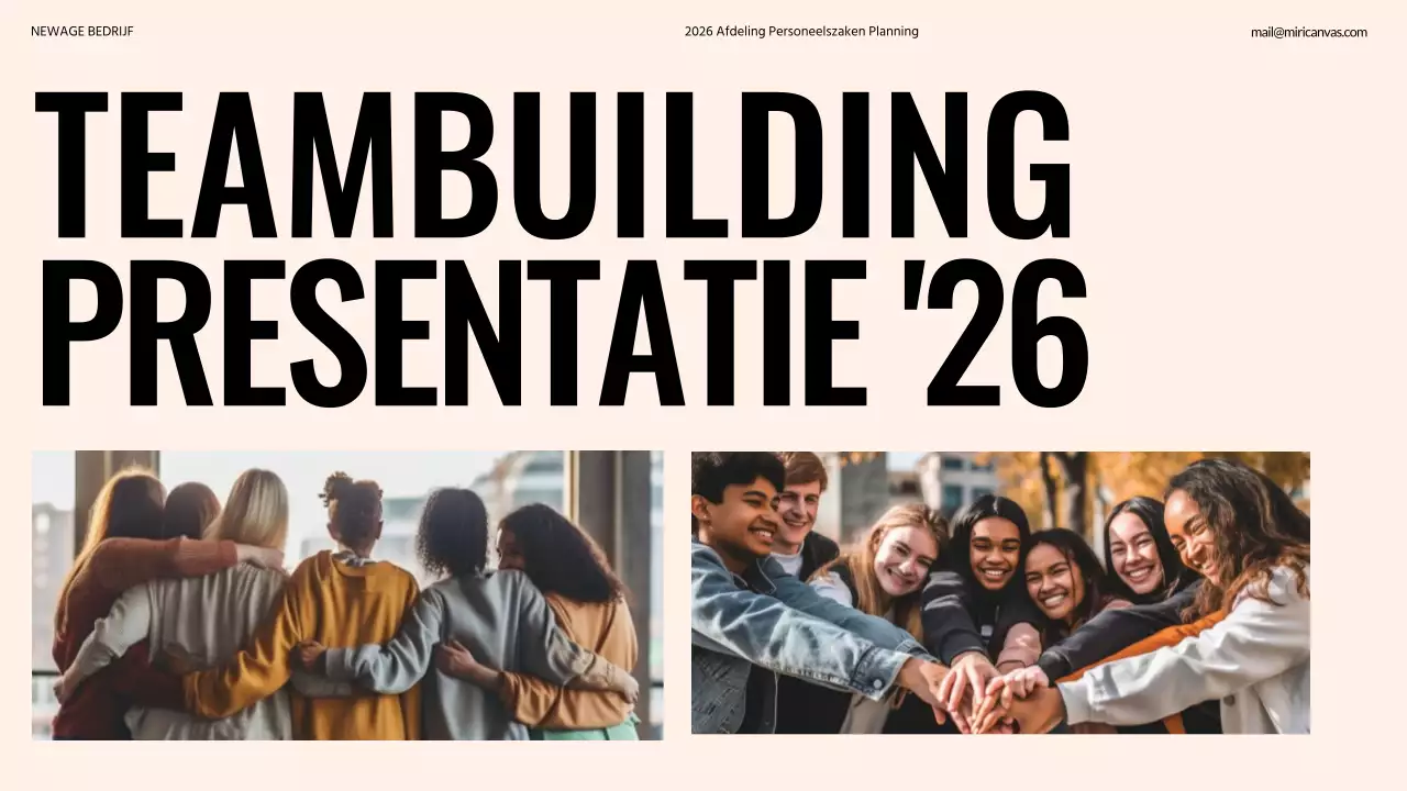 Ivoor en oranje modern teambuilding voorstel