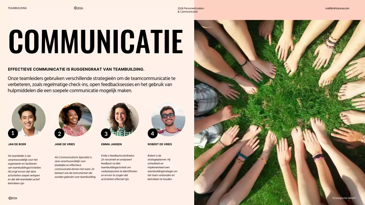 Ivoor en oranje modern teambuilding voorstel