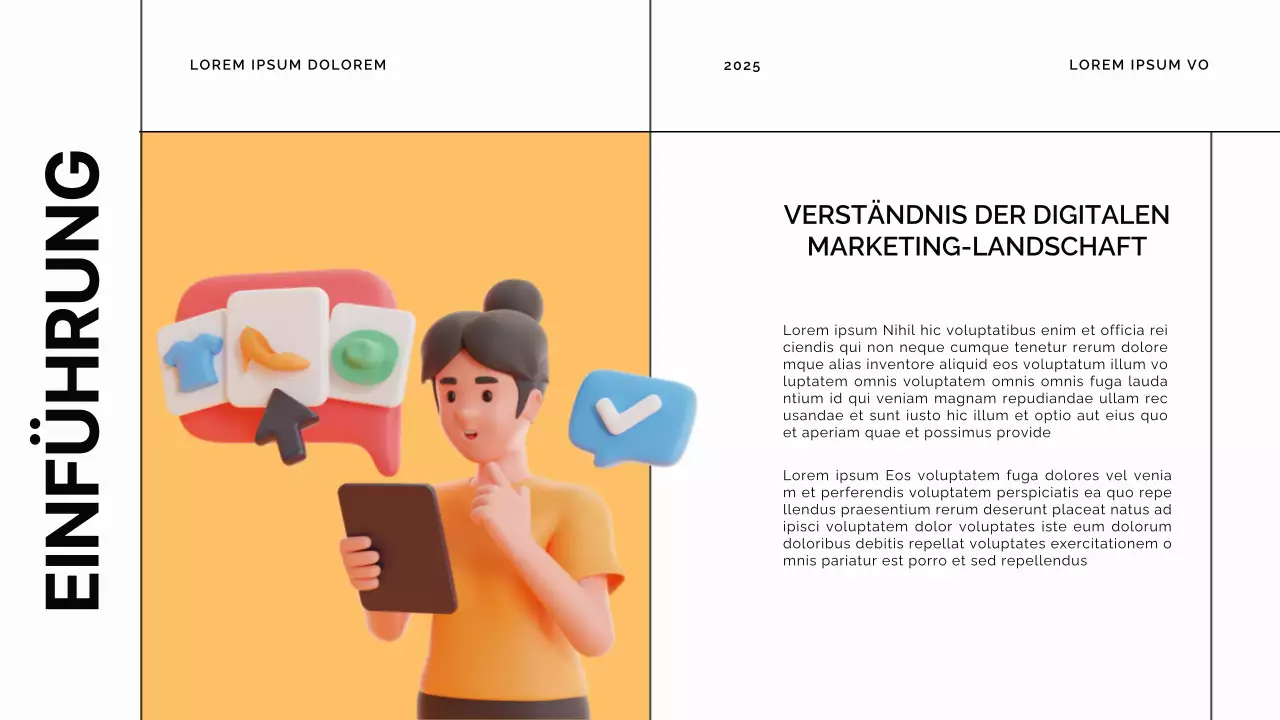 Blauer und oranger moderner Online-Lernkurs Vorlesungsmaterial