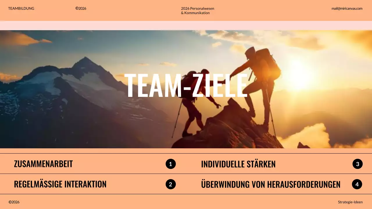 Elfenbein und Orange Moderner Vorschlag für Teambuilding