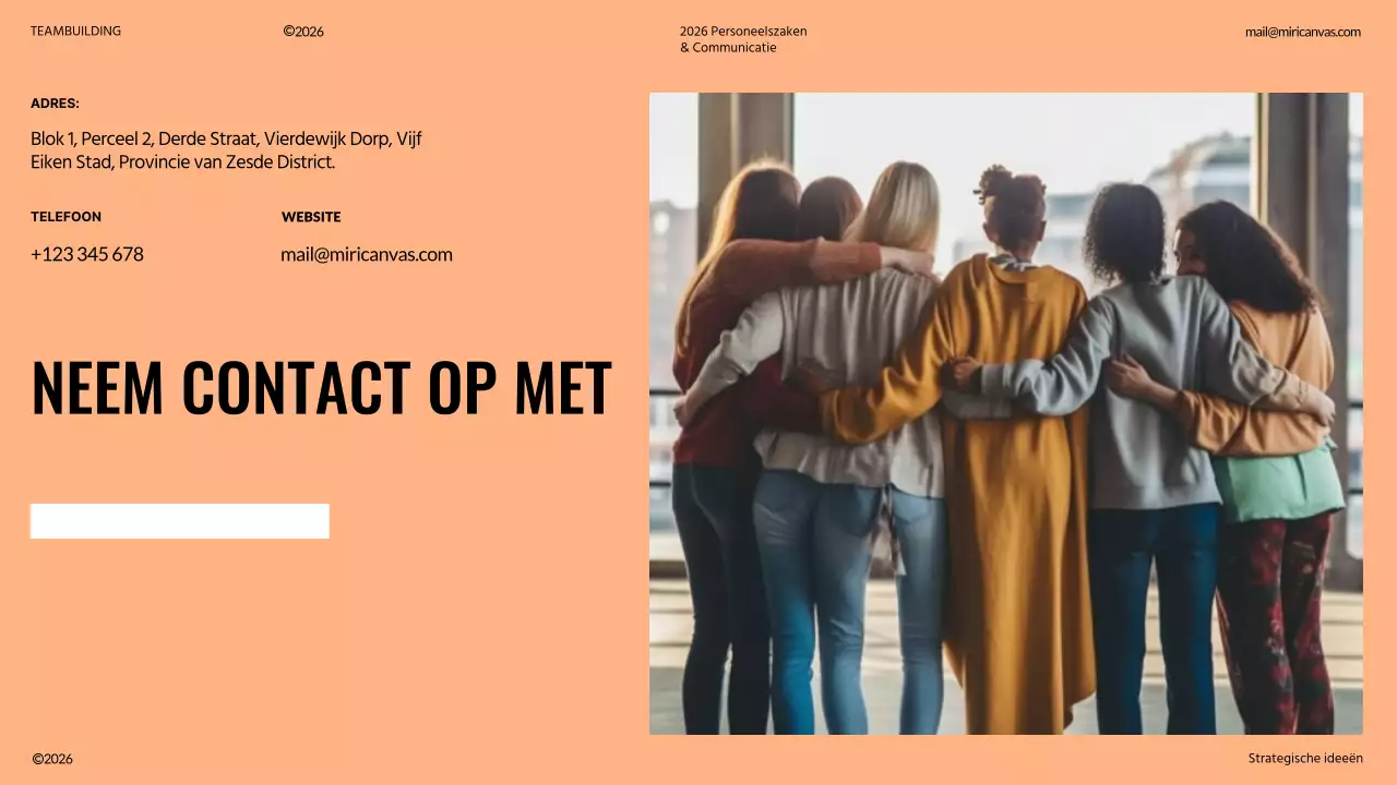 Ivoor en oranje modern teambuilding voorstel