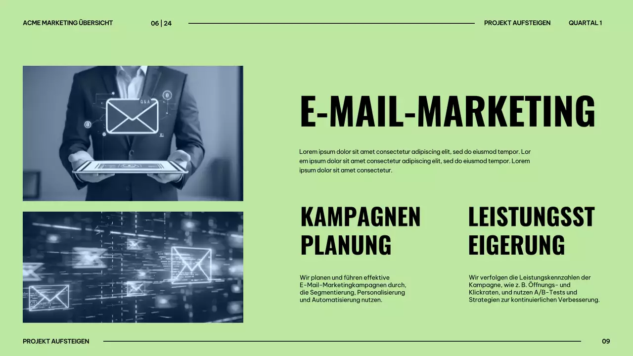 Orange und Limette Moderne digitale Marketingstrategie