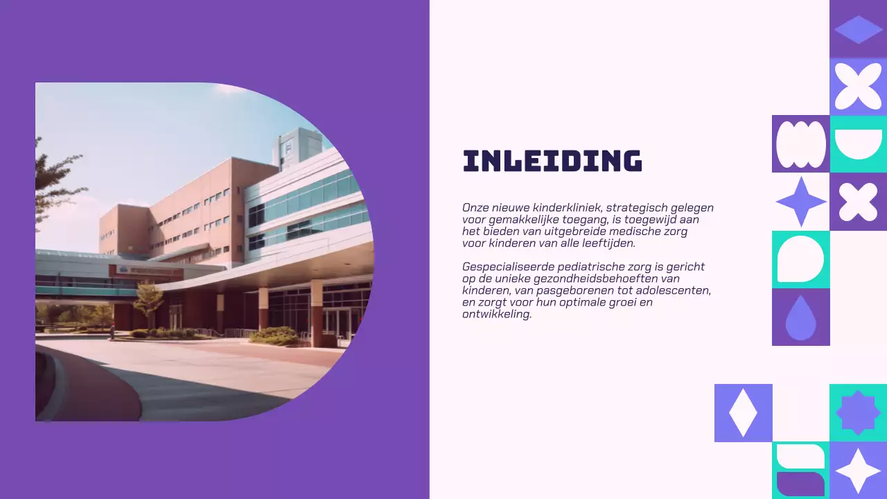 Purple And Green Modern Healthcare Solutions Bedrijf Introductie
