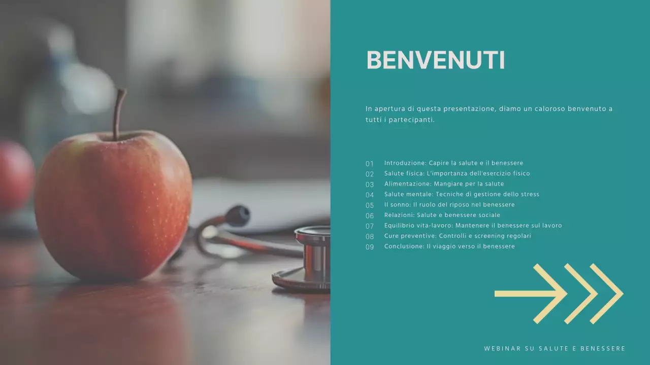 Blu e giallo Materiale didattico per webinar sulla salute e il benessere moderni