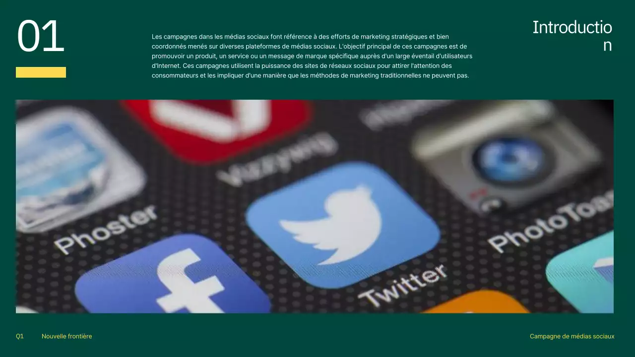 Campagne de médias sociaux moderne orange et jaune