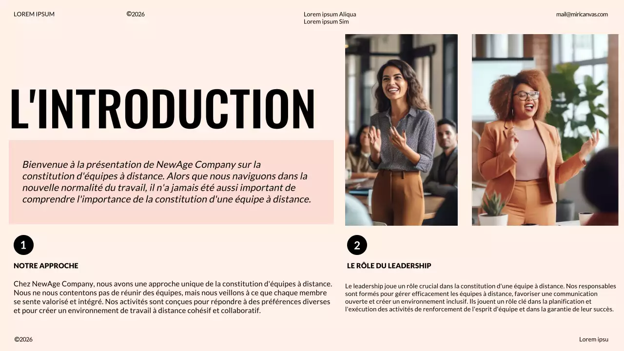 Proposition de team building moderne ivoire et orange