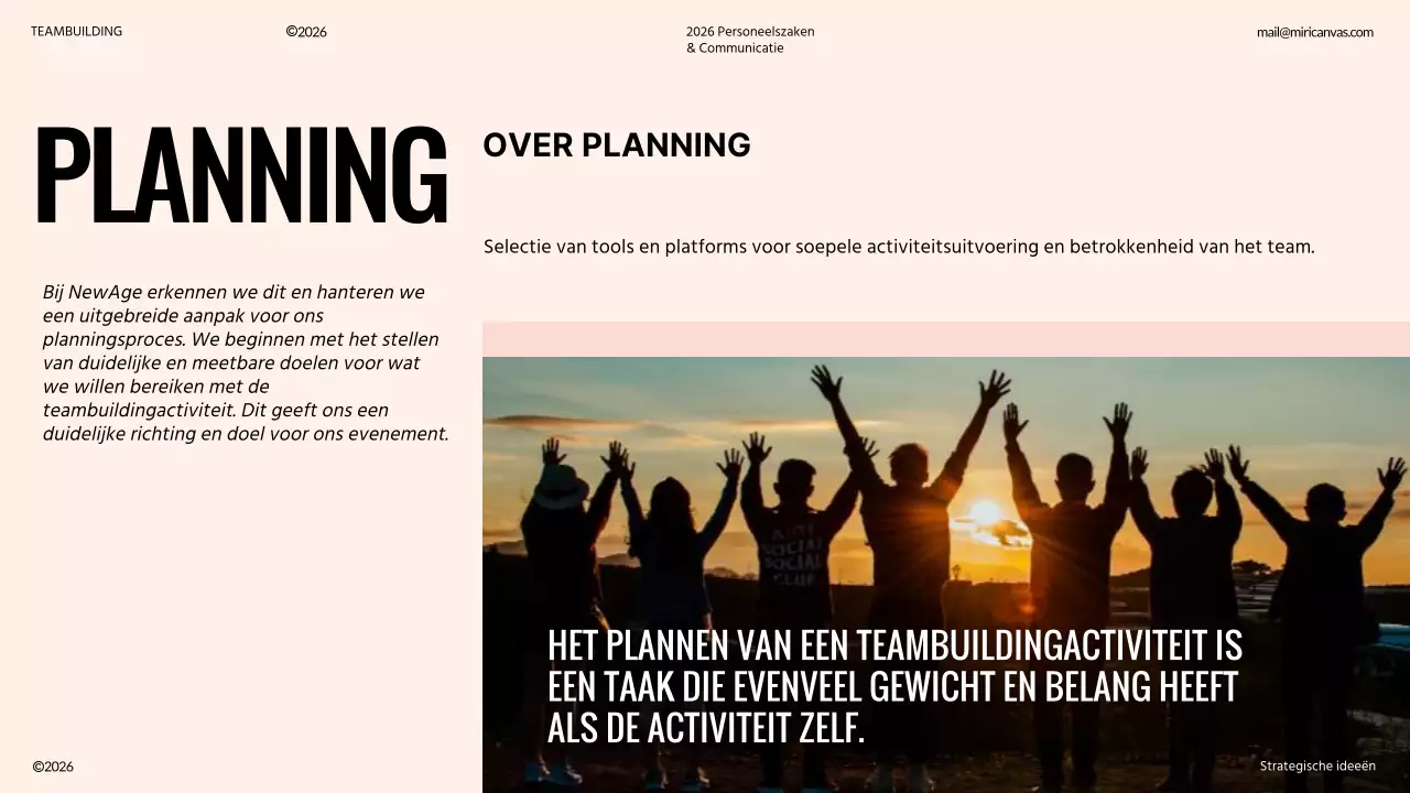 Ivoor en oranje modern teambuilding voorstel