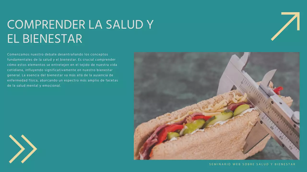 Azul y amarillo Material para seminarios web sobre salud y bienestar modernos