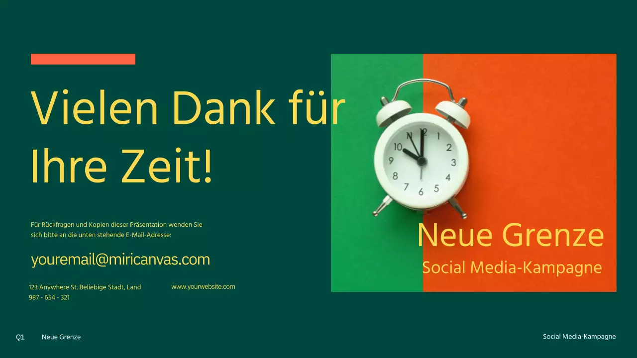 Moderne Social-Media-Kampagne in Orange und Gelb