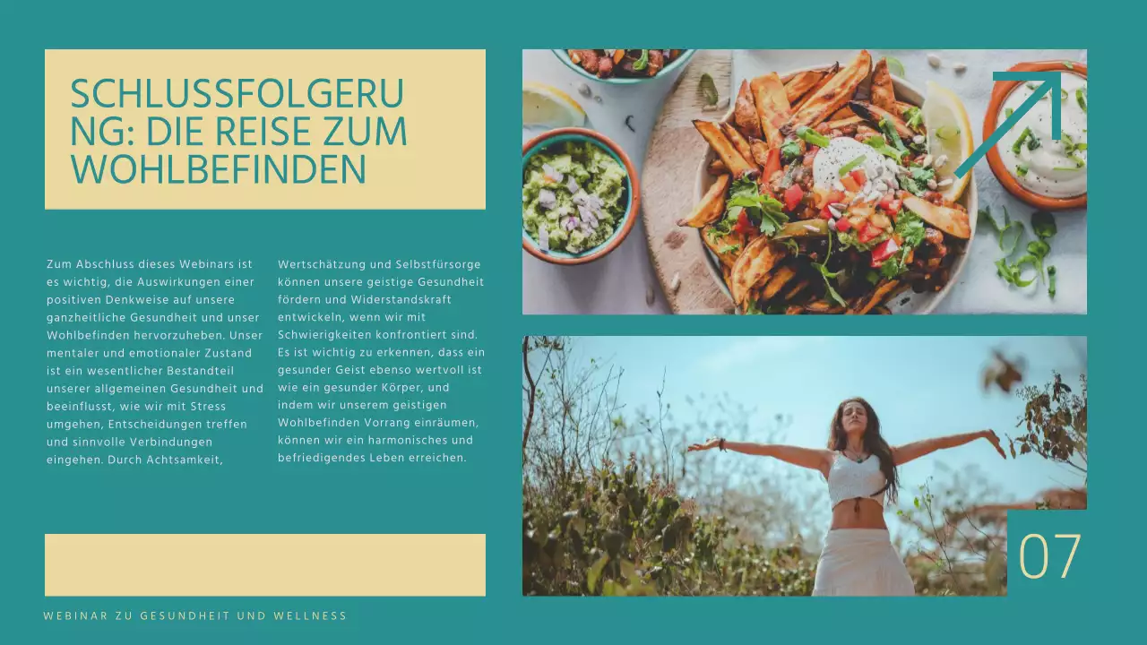 Blau und Gelb Moderne Gesundheit und Wellness Webinar Vortragsmaterial