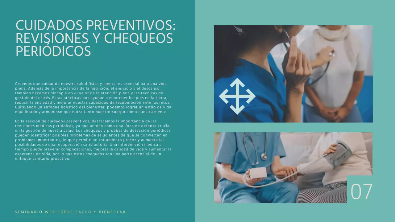 Azul y amarillo Material para seminarios web sobre salud y bienestar modernos