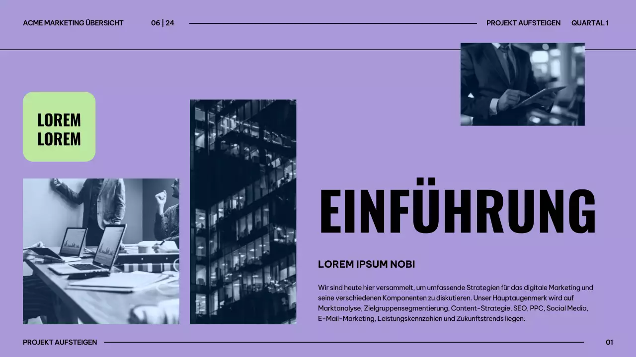 Orange und Limette Moderne digitale Marketingstrategie