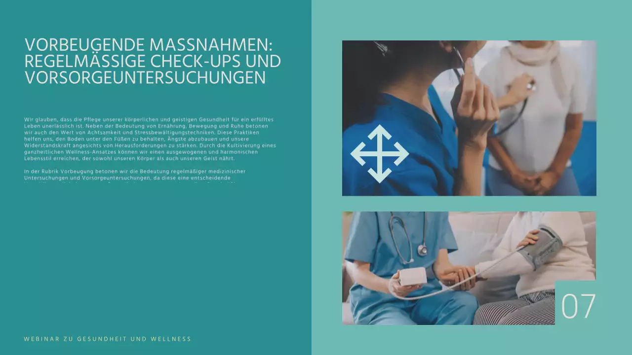 Blau und Gelb Moderne Gesundheit und Wellness Webinar Vortragsmaterial