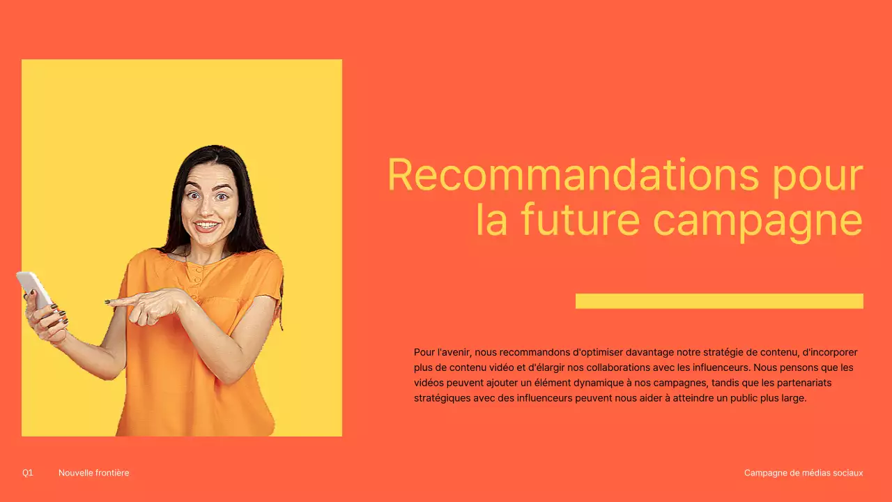 Campagne de médias sociaux moderne orange et jaune