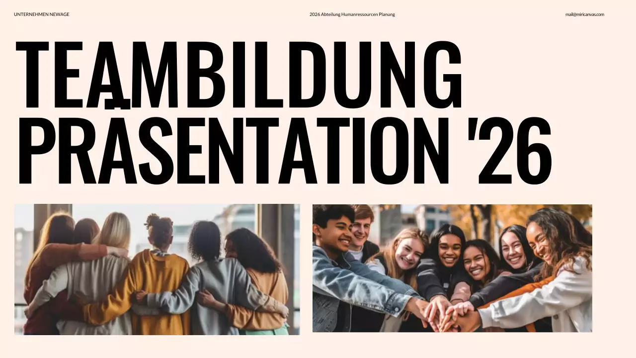 Elfenbein und Orange Moderner Vorschlag für Teambuilding