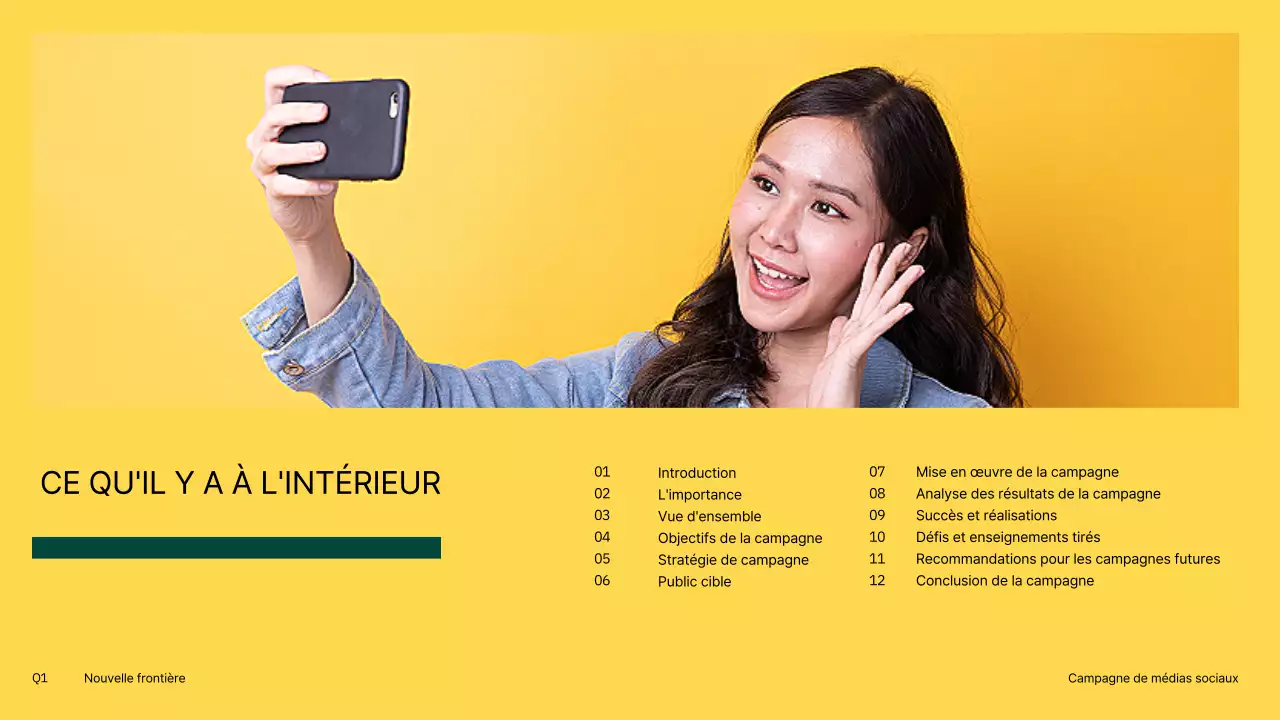 Campagne de médias sociaux moderne orange et jaune