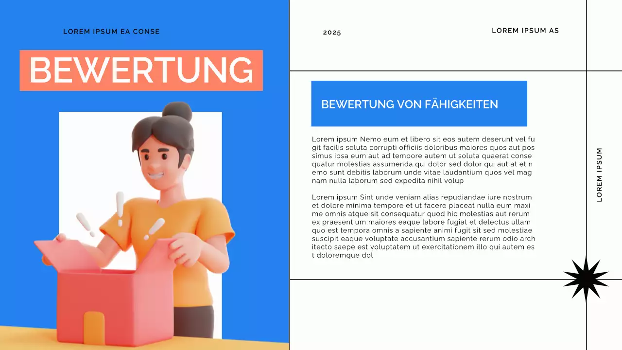 Blauer und oranger moderner Online-Lernkurs Vorlesungsmaterial