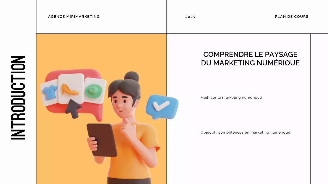 Matériel de cours pour l'apprentissage en ligne moderne bleu et orange