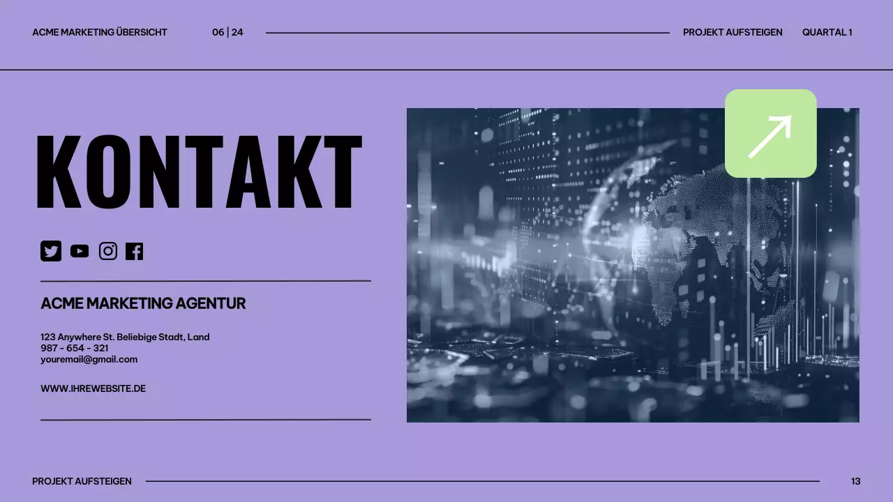 Orange und Limette Moderne digitale Marketingstrategie