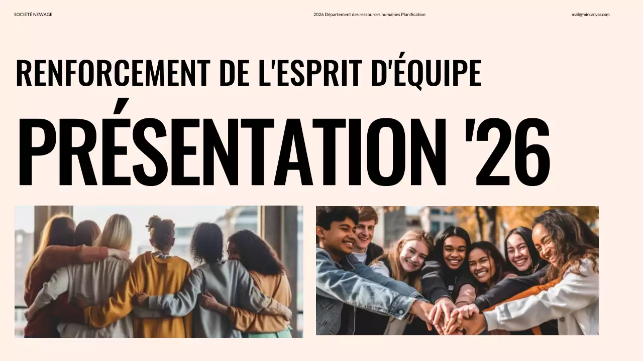 Proposition de team building moderne ivoire et orange