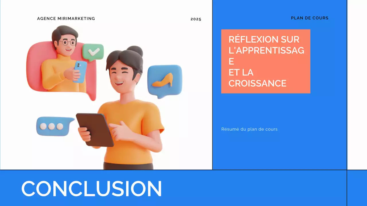 Matériel de cours pour l'apprentissage en ligne moderne bleu et orange