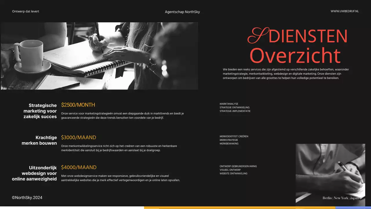 Black And Grey Modern Ontwerpbureau Introductie van het bedrijf