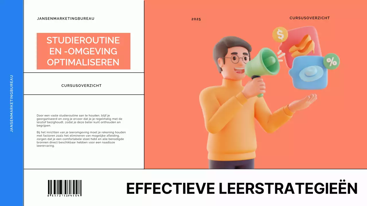 Blauw en oranje modern online lesmateriaal