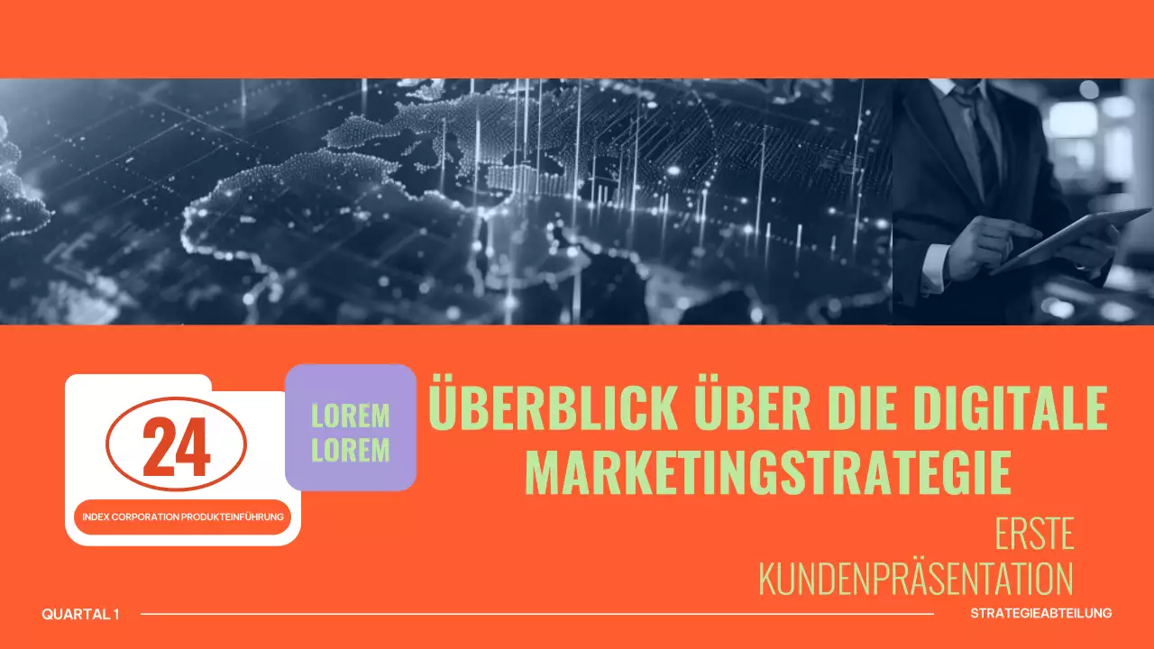 Orange und Limette Moderne digitale Marketingstrategie