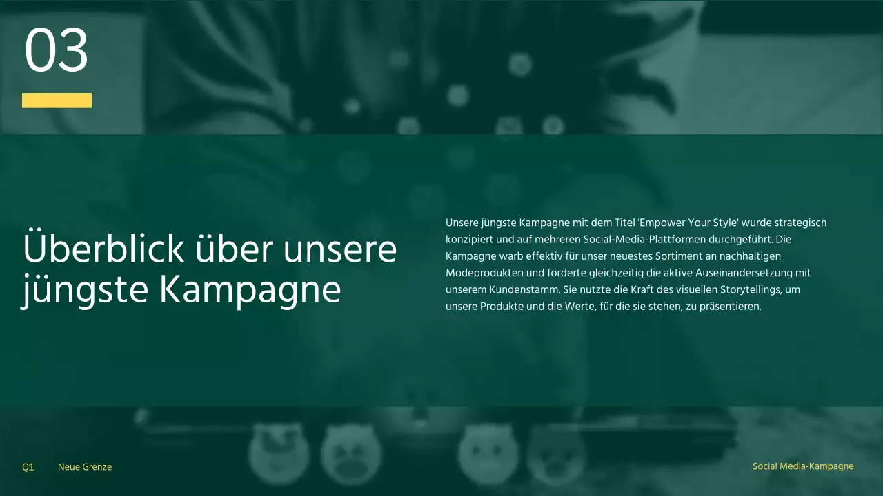 Moderne Social-Media-Kampagne in Orange und Gelb