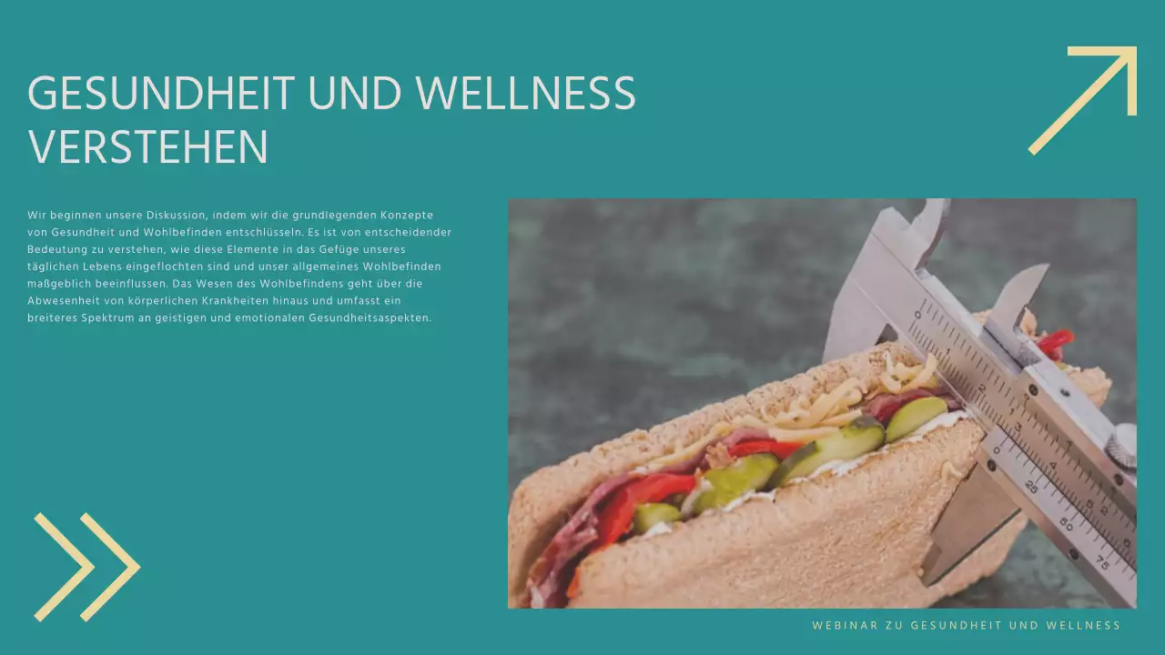Blau und Gelb Moderne Gesundheit und Wellness Webinar Vortragsmaterial