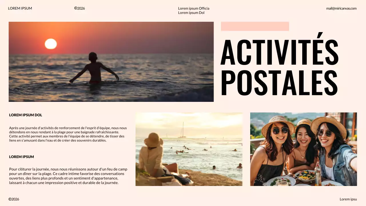 Proposition de team building moderne ivoire et orange