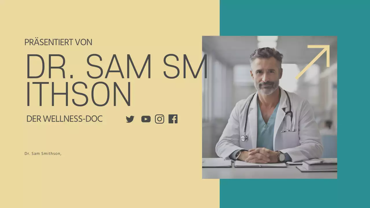 Blau und Gelb Moderne Gesundheit und Wellness Webinar Vortragsmaterial