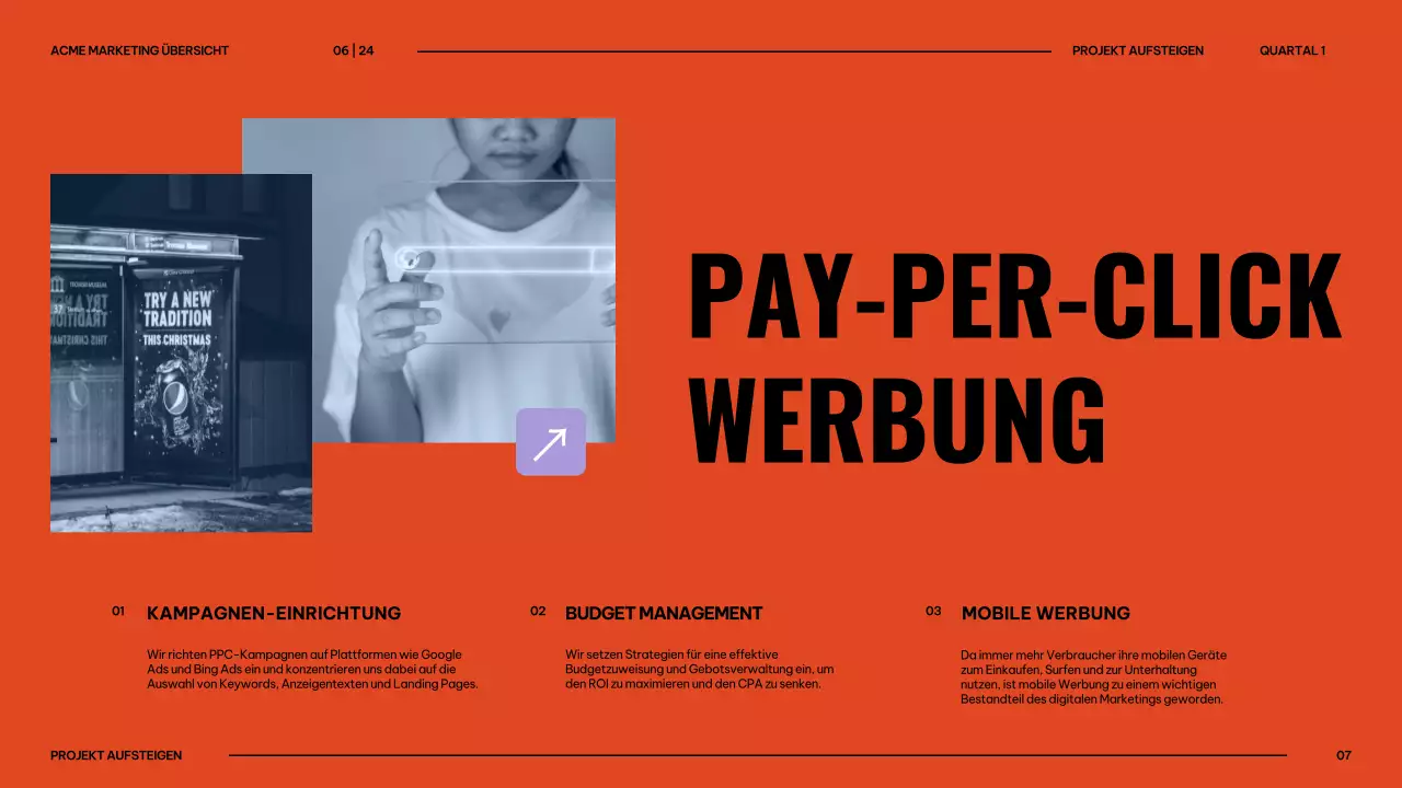 Orange und Limette Moderne digitale Marketingstrategie